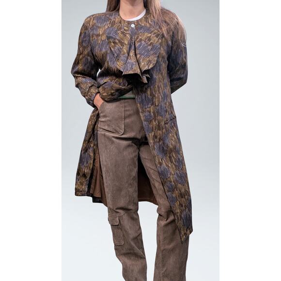 Vintage Omanti Wool Coat with Detachable Collar - Size 10 - Picture 5 of 8